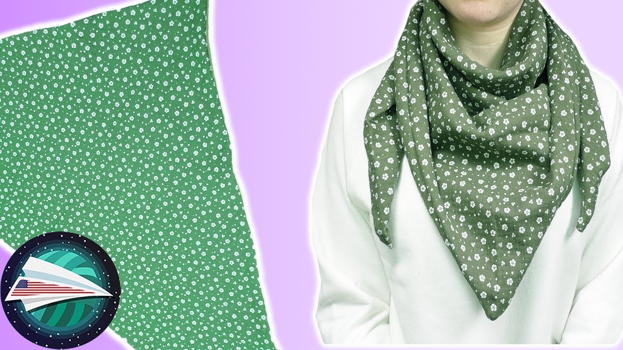 Sewig Scarves for Beginners | Triangle Scarf | Learnig to Sew Without Patterns | Simple Sewing