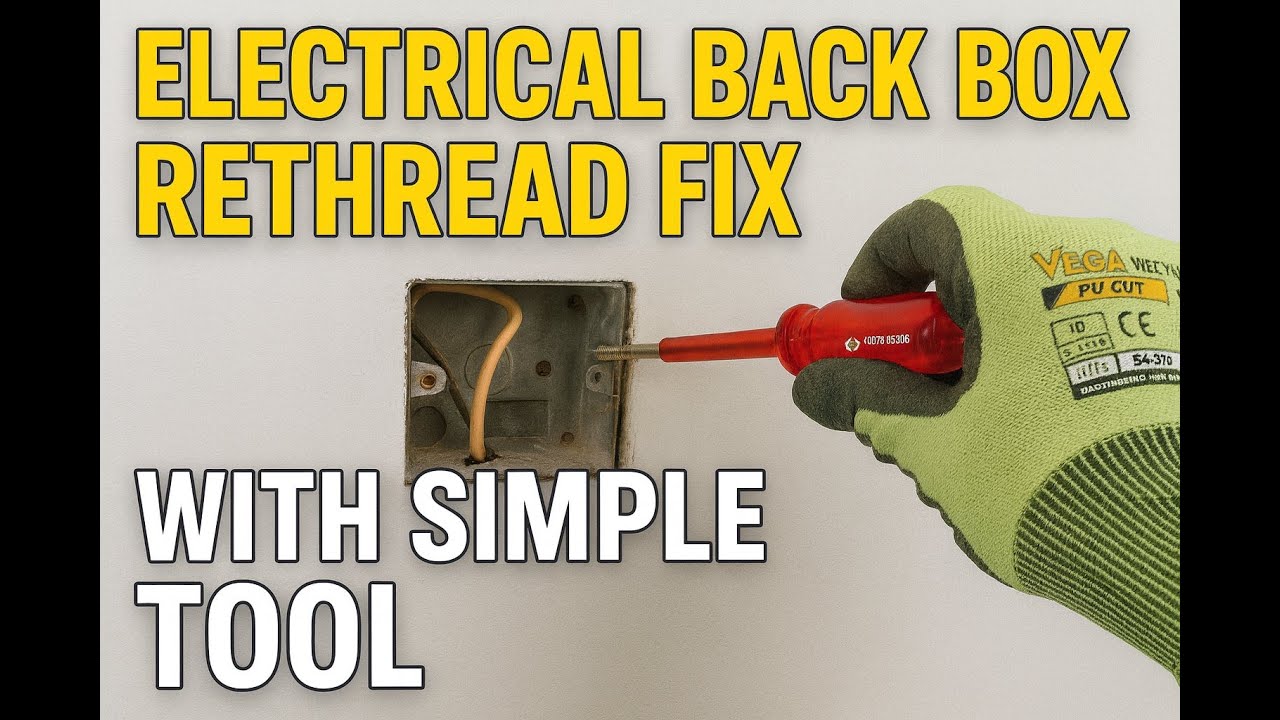 Electrical Back box rethread fix with simple tool