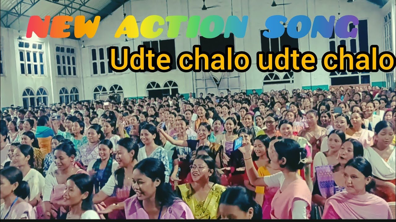 New action song!/Udte chalo udte chalo!!/ at Daimond English School, Udalguri