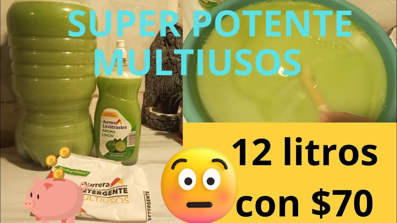 JABON MULTIUSOS CASERO SUPER POTENTE 😯12 LITROS CON SOLO $70👍
