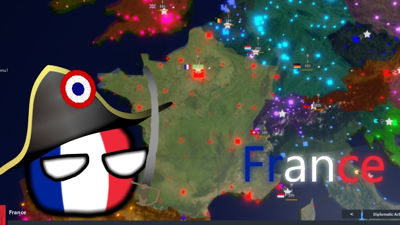 ROBLOX:Rise of Nations France [Must Always Invade 2 nations]