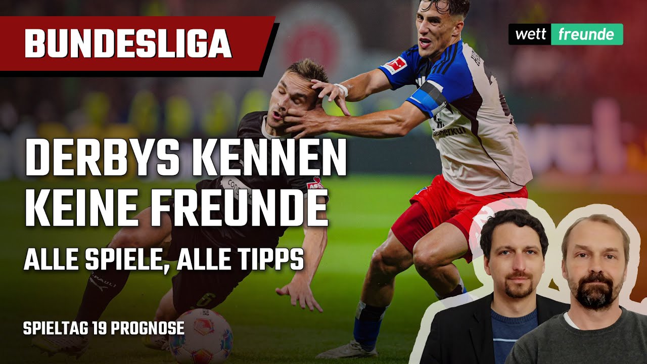 Bundesliga Tipps 19. Spieltag ⚽ Prognose 2025/26 ⚽ Hamburg-Derby & mehr!