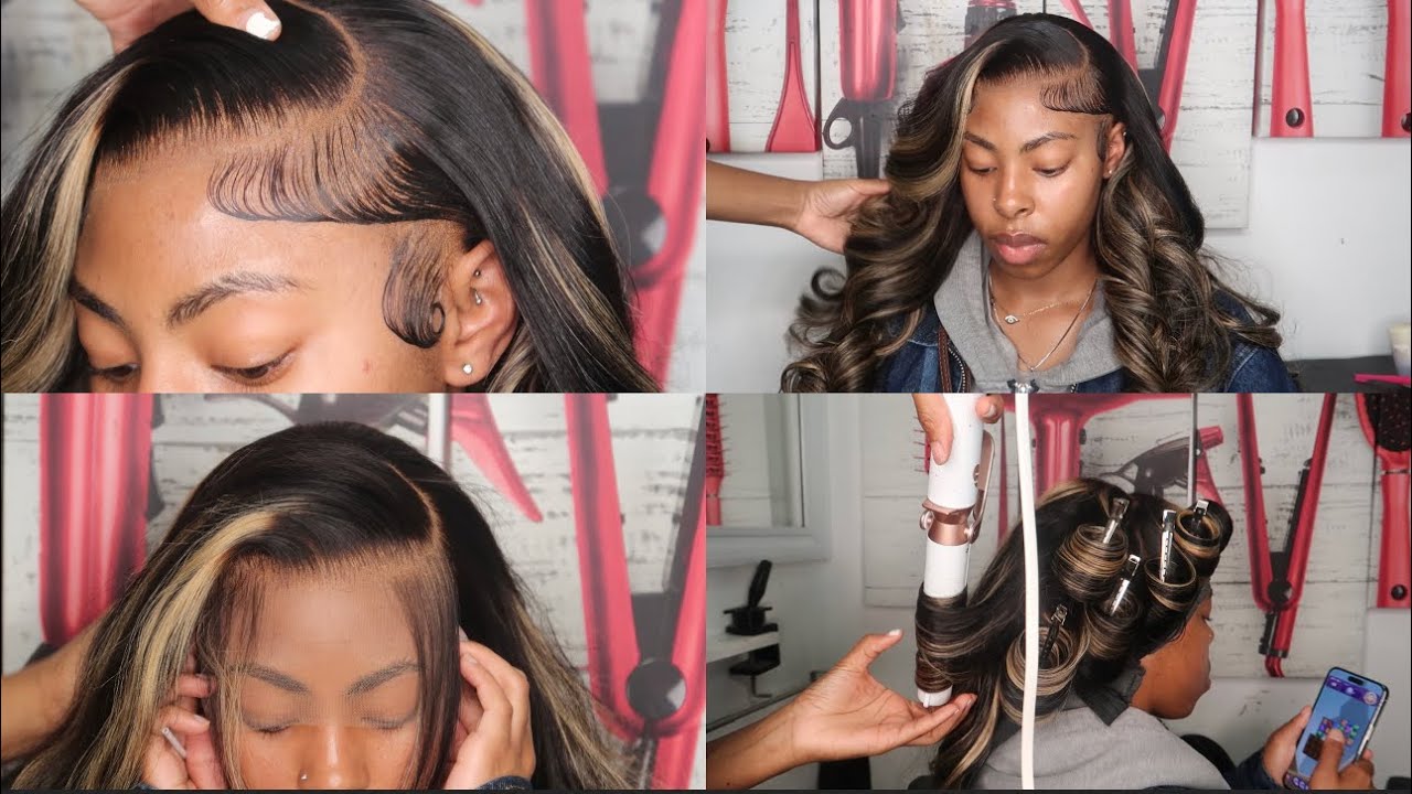 The BEST Blonde Balayage Highlight Wig | Detailed How To Make Big Wand Curls Ft Tinashe Hair