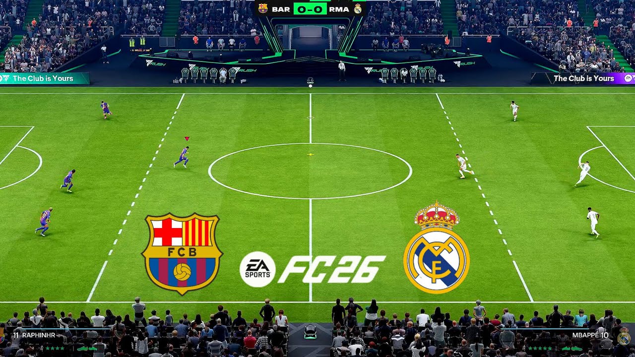 FC 26 Режим «Рывок» — Барселона против Реал Мадрид — Геймплей 5 на 5 в режиме «Рывок»