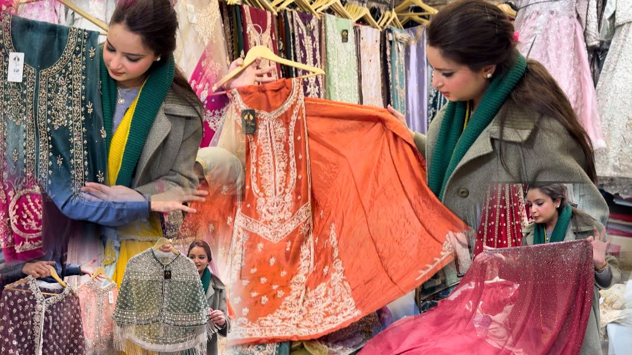 Shopping For Eid Formal Dresses Under 4000 From Local Market Rawalpindi-Muse Inpired Saree In 5000/-