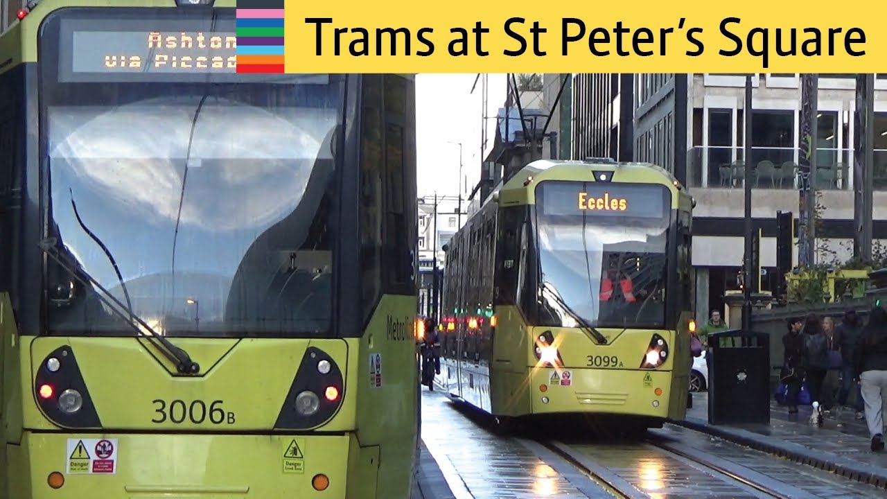 Manchester Metrolink Trams At St Peter's Square