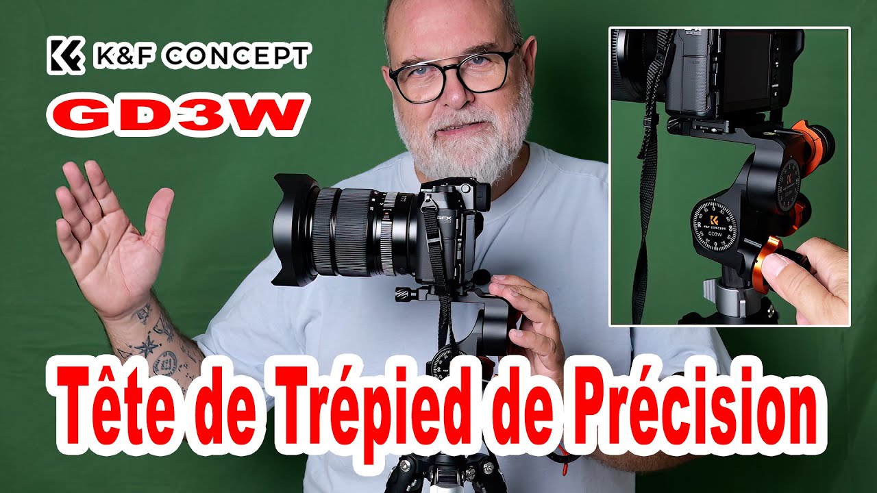 Tête de trépied à engrenages K&F Concept GD3W - EN FRANÇAIS
