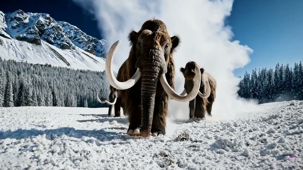 &ldquo;Epic Winter Journey: Free Mammoth Herd Footage in Snow&rdquo; #freeclip #nocopyright #FFV