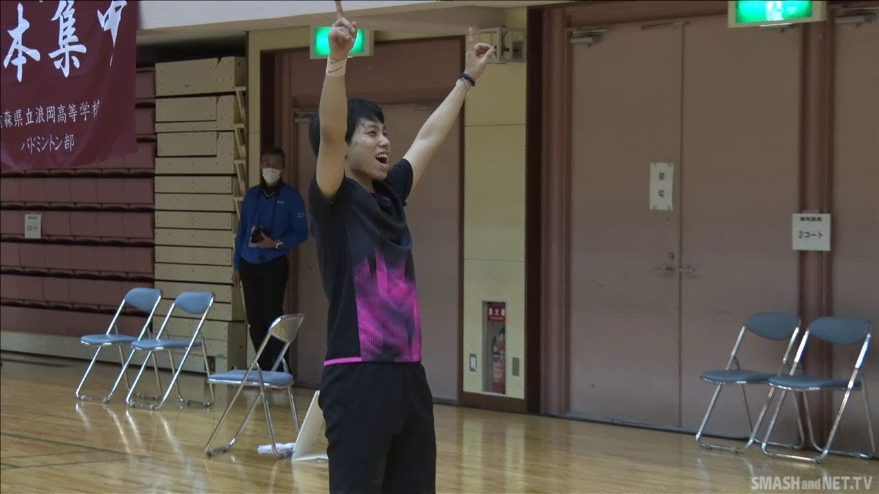 秦野 陸（埼玉栄・埼玉）vs 奈良岡 功大（浪岡・青森）【高校選抜バド2019】BS決勝