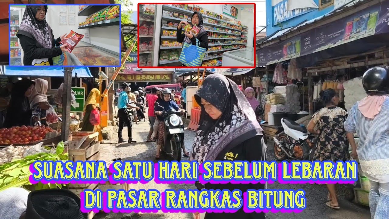 Suasana Pasar Rangkas Bitung Sehari sebelum Lebaran | Mamah belanja persiapan lebaran #partitv