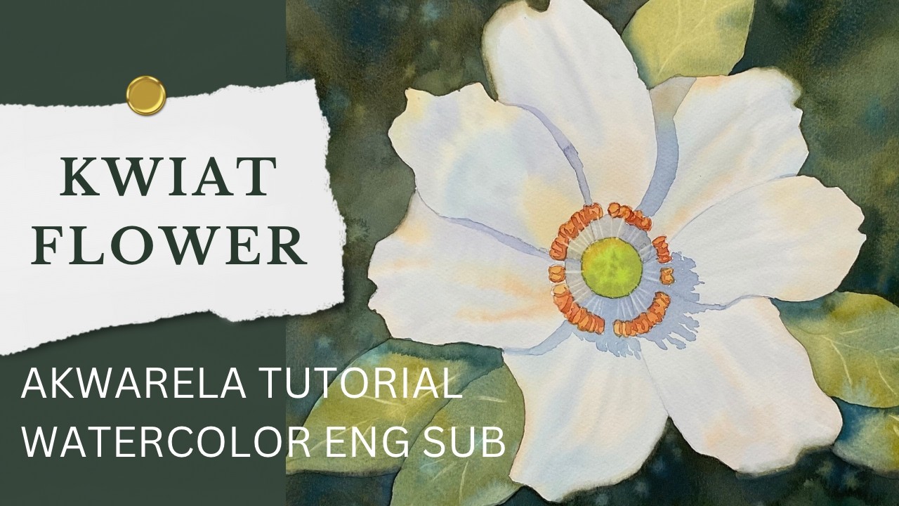 Jak namalować kwiat akwarelami. Tutorial dla poczatkujących.