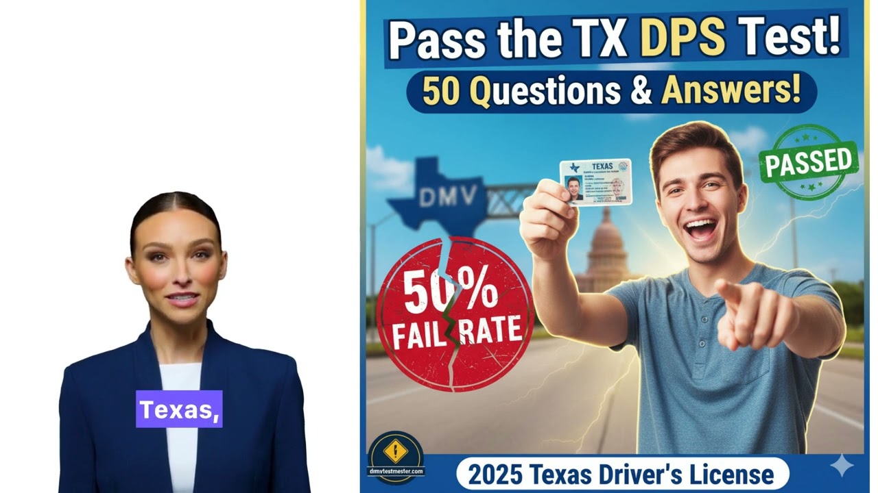 ⭐🚘❤️ PASS the TEXAS DMV TEST 2026. DMVTESTMASTER 