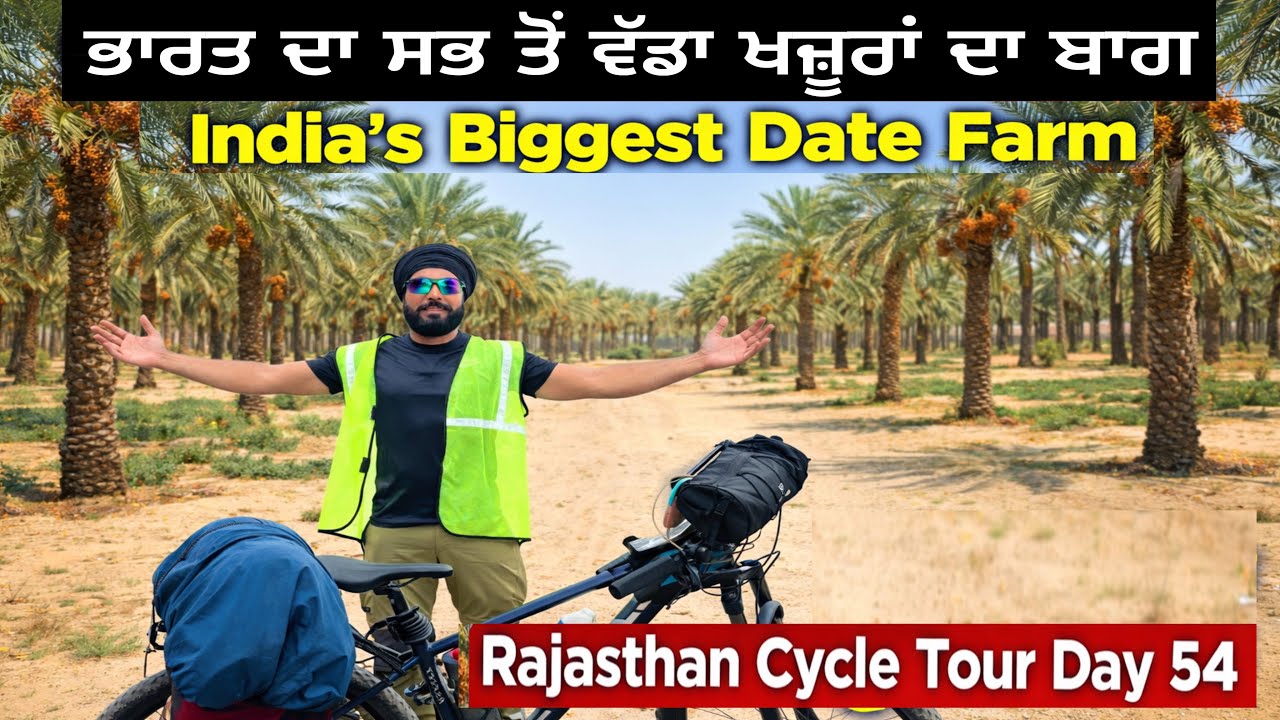 ਰੇਗਿਸਤਾਨ ਵਿੱਚ ਖਜ਼ੂਰਾਂ ਦਾ ਜੰਗਲ 🌴 India’s Biggest Date Farm | Rajasthan Cycle Tour Day 54 | Gur Brar
