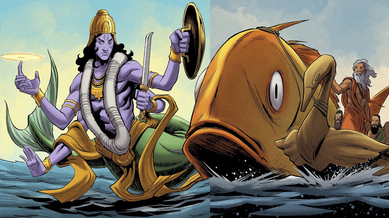 Matsya &ndash; The First Avatar of Vishnu who Saved the World from Flood &ndash; Hindu Mythology