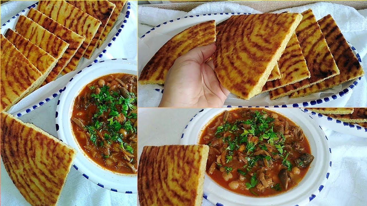 كسرة رخسيس بمقادير مضبوطة تجي مبسسة تقول ڨاطو😍 مع شكمبة (بكبوكة الحمص) بنة عالمية 😍🤤