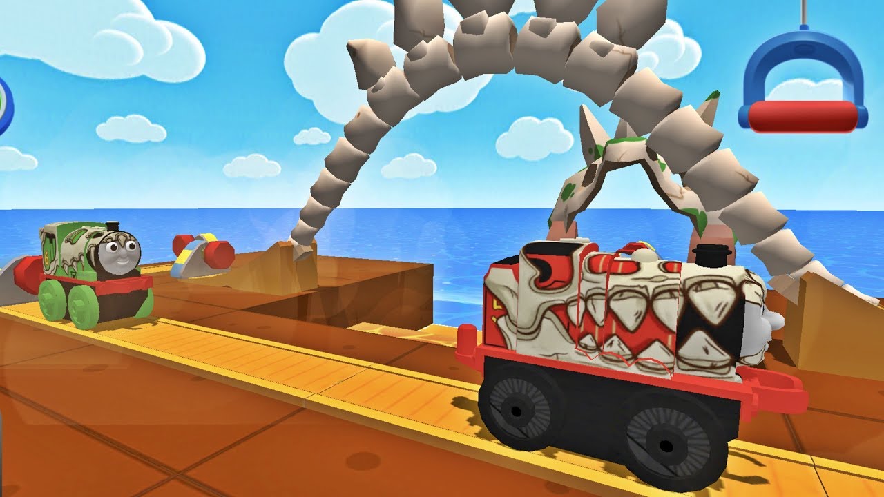 Thomas y sus amigos Minis - Trenes dinosaurios - Caleta Jurásica de James   juego de niños