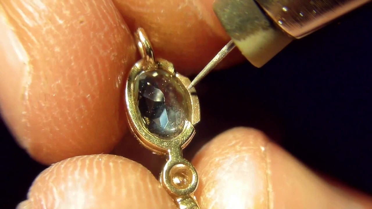 Weld repair to an aquamarine pendant