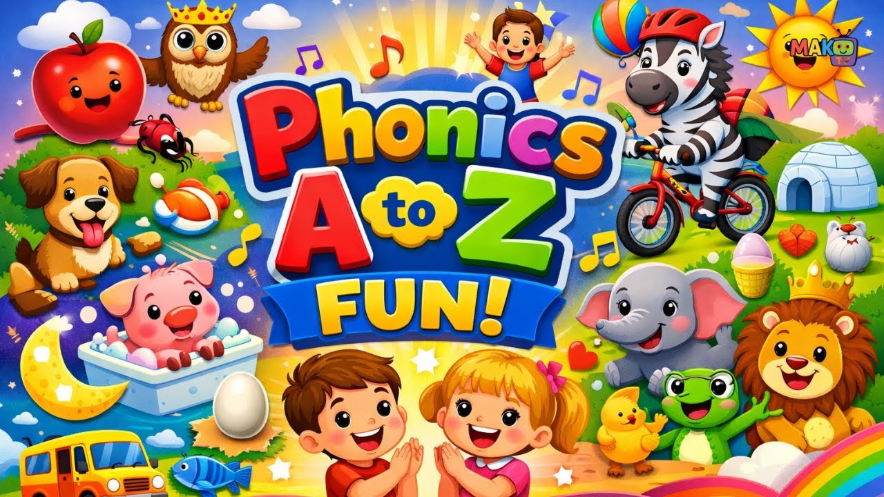 Phonics Song A to Z 🎶 | Learn Alphabet Sounds for Kids | ABC Phonics Fun