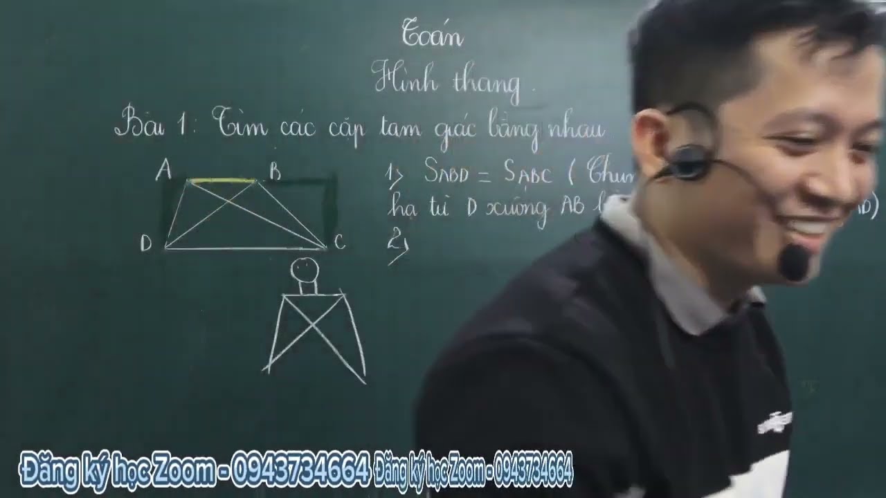 [HỌC ZOOM TOÁN LỚP5 ] DIỆN TÍCH HÌNH THANG - PHẦN 2 - Thầy Khải- SĐT: 0943734664