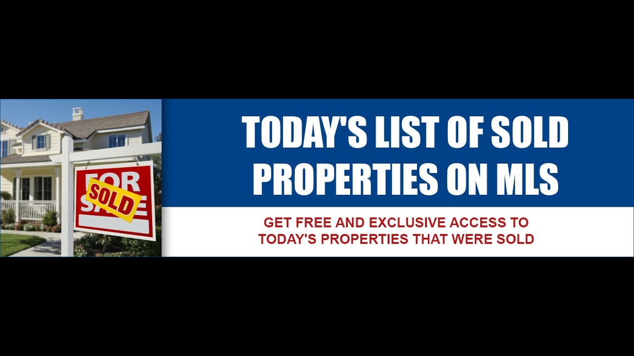 How To Access MLS  Sold Data