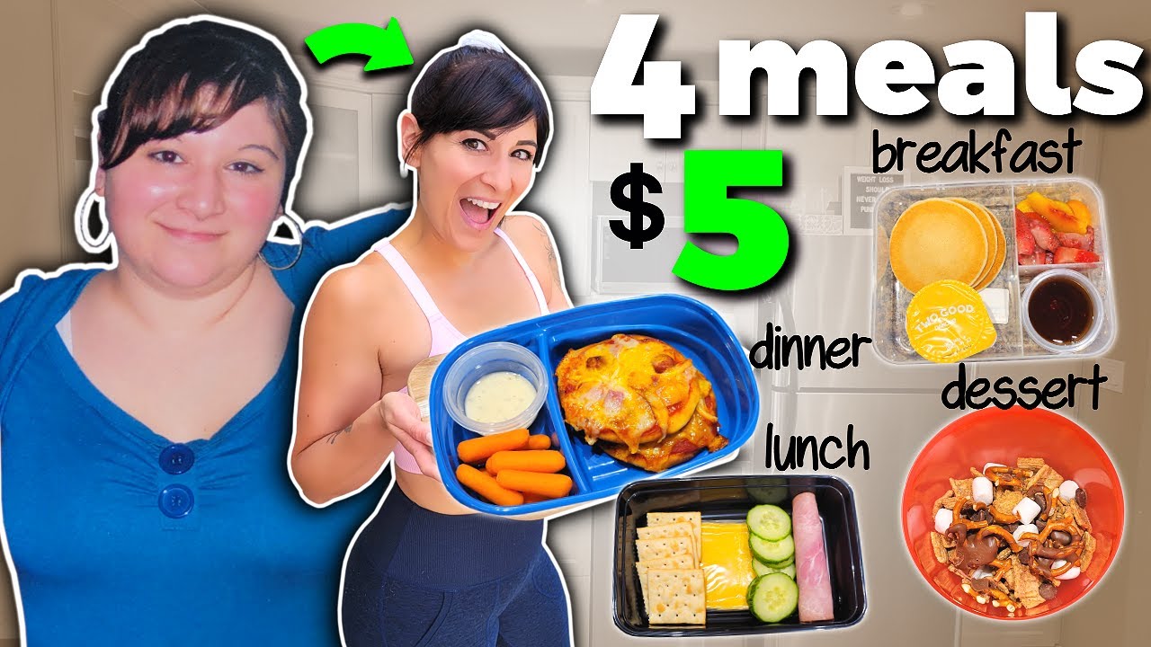 4 Meals for $5 | Cheap & Easy MEAL PREP Using Leftover Pantry & Freezer Items (How I Lost 130lbs)