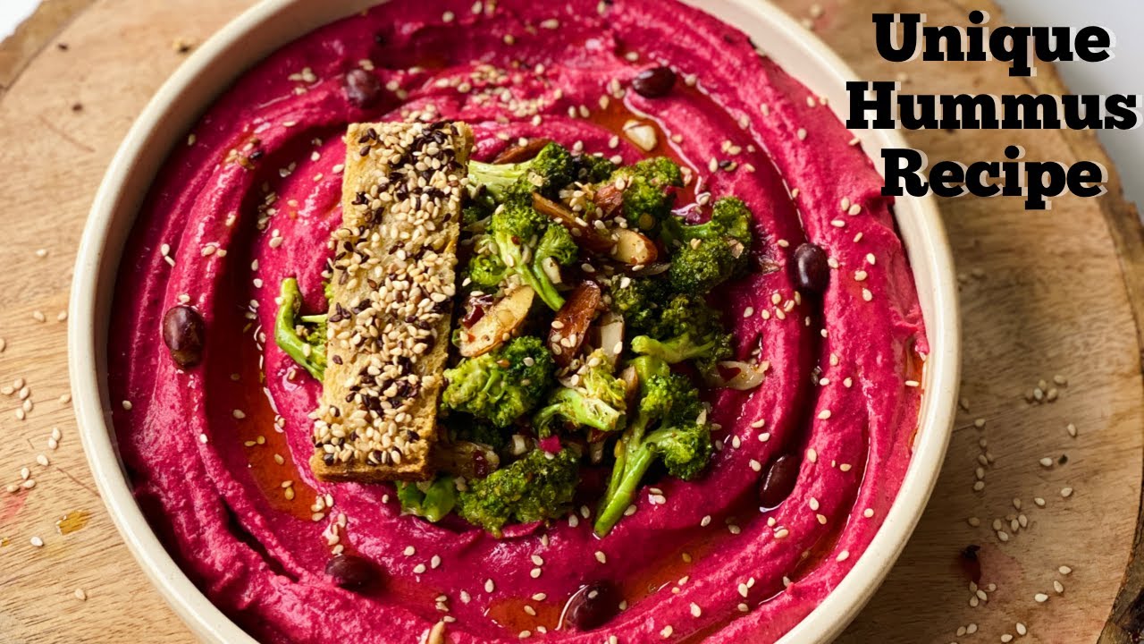 Hummus Recipe - Kidney bean, Cashew & Beet Hummus | Healthy Hummus Recipe