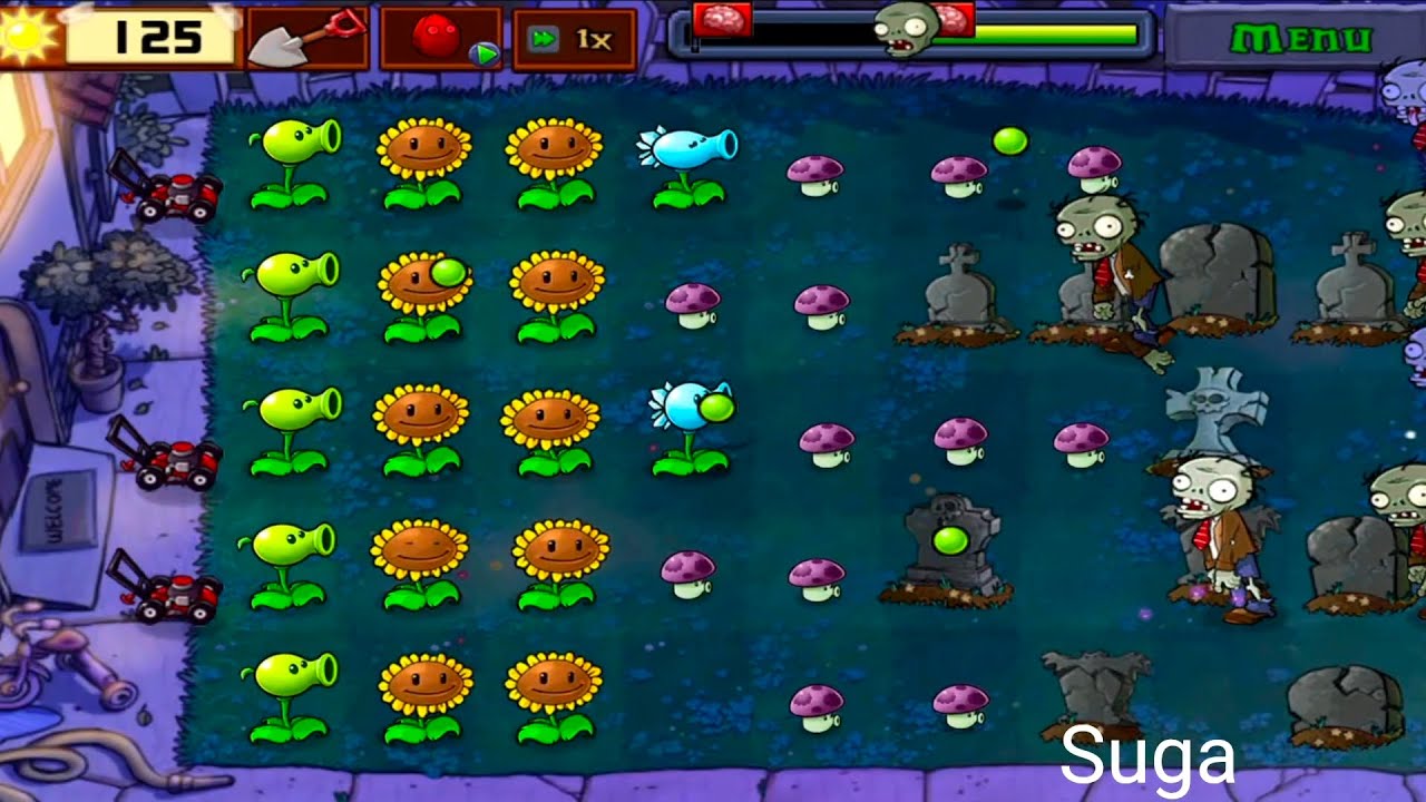 Plant Vs Zombie Adventure Night level - 9 Game 🎯🎮#youtubegaming #gaming #plantsvszombies 