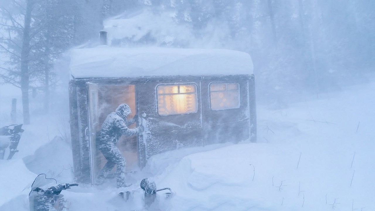 Surviving a Blizzard in an Abandoned Metal Cabin | The Most Violent Blizzard Ever