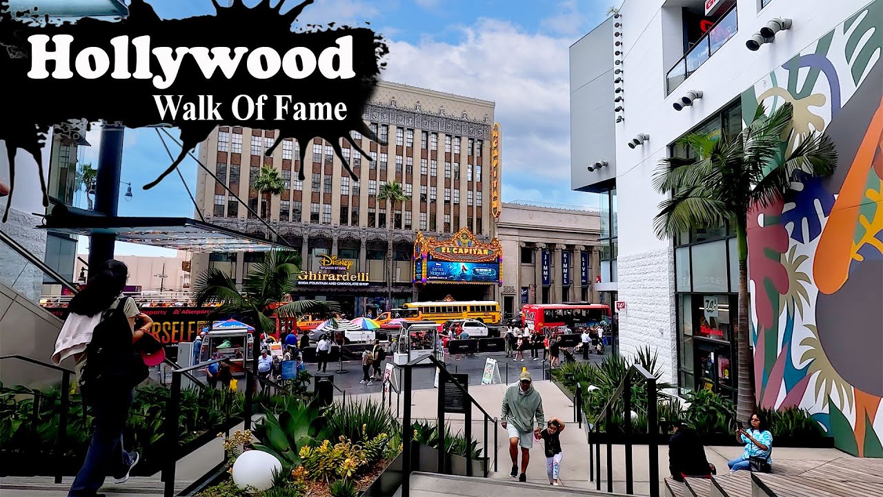 Walking Tour of Hollywood Walk of Fame in Los Angeles, California, USA | Hollywood Blvd Walking Tour