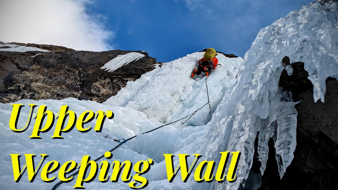 Sketchy Climbing on Upper Weeping Wall -- Mare In Winter