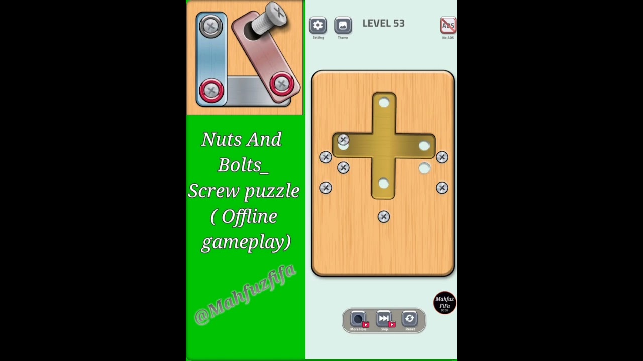 Nuts and Bolts level 53 🎮🌀🎮 Screw puzzle | walkthrough, Android,Ios offline gameplay| @MahfuzFIFA