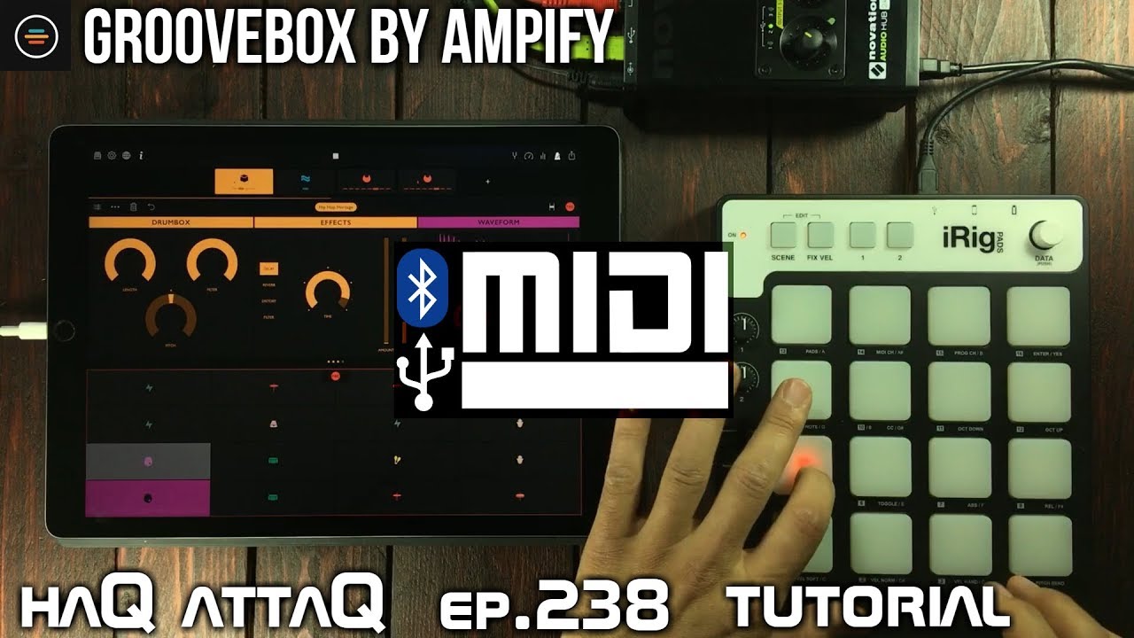 Ampify Groovebox │ USB & Bluetooth MIDI In for iPad & iPhone - haQ attaQ 238