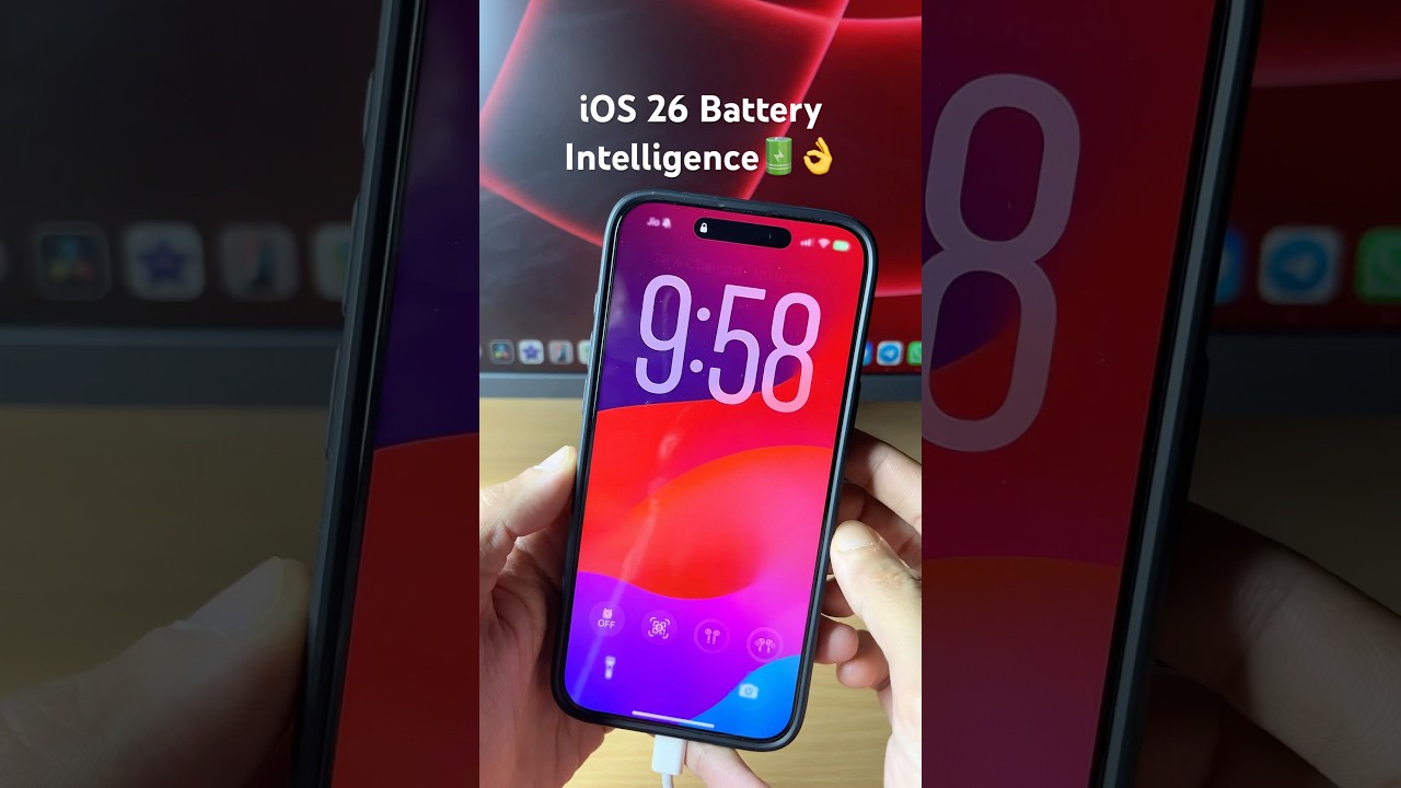 iOS 26 = Smarter Battery🔋⚡📲 iOS 26 shows charging time now! #ios26 #iphone #ios  #apple #shorts