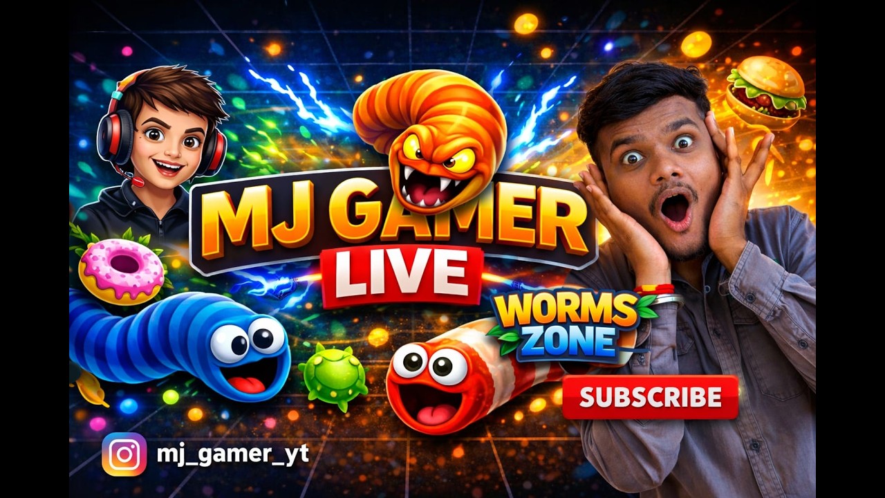 🐍 Worm Zone.io LIVE | Non Stop Fun 😱 Biggest Worm Challenge | Hindi Live Stream #wormzone