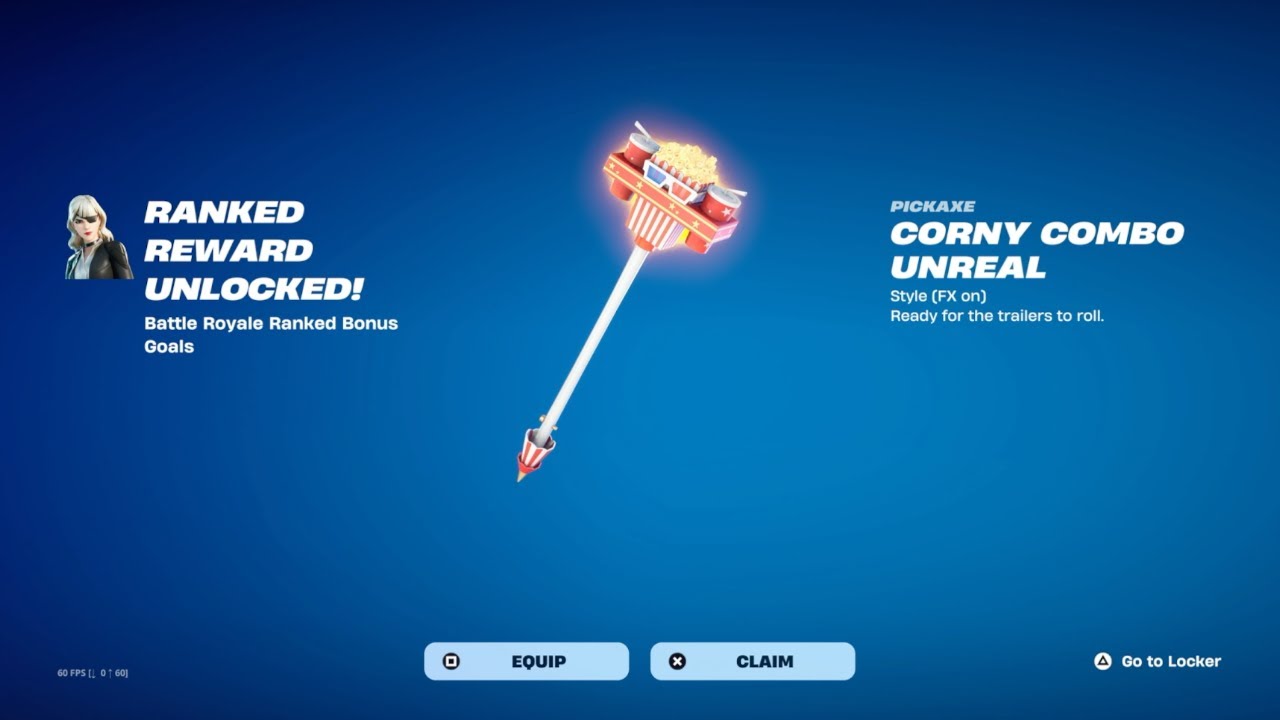 Corny Combo Unreal Pickaxe Showcase! (Unreal Rank)