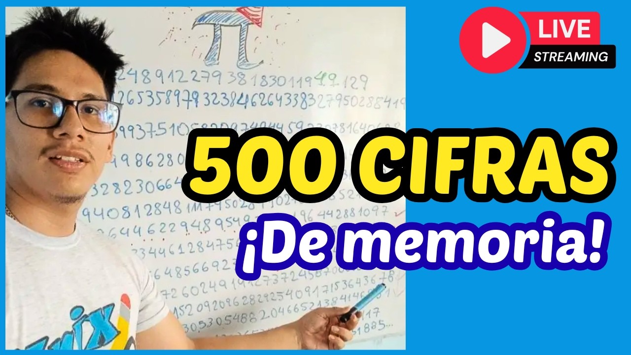 Escribí 500 cifras de PI ¡DE MEMORIA!