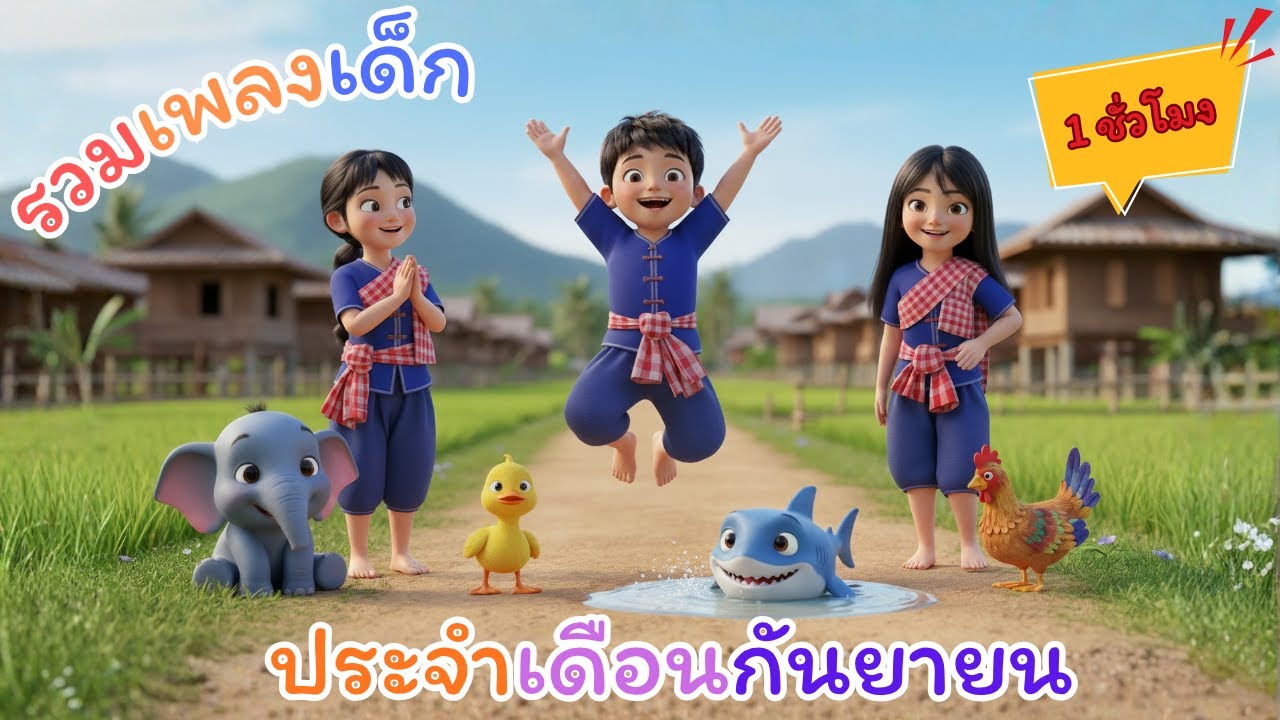 รวมเพลงเด็ก ประจำเดือนกันยายน (ฟังยาว 1 ชั่วโมง) | ก.ไก่, ช้าง, จับปูดำ | หนูมาลี Melody