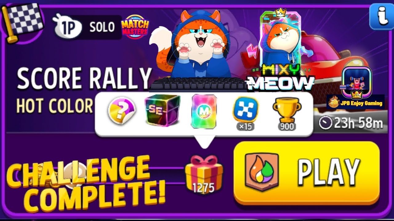 Hot Color Solo Challenge Score Rally /1275 Score Match Masters