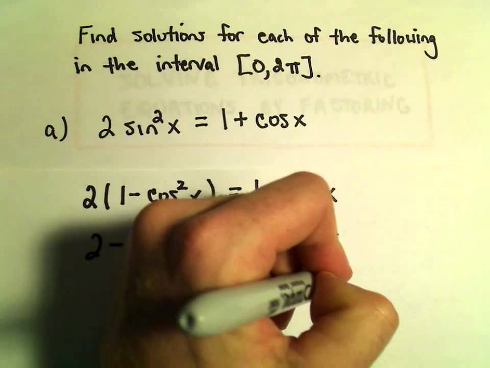 Solve Trigonometric Equation by Factoring, Example 1
