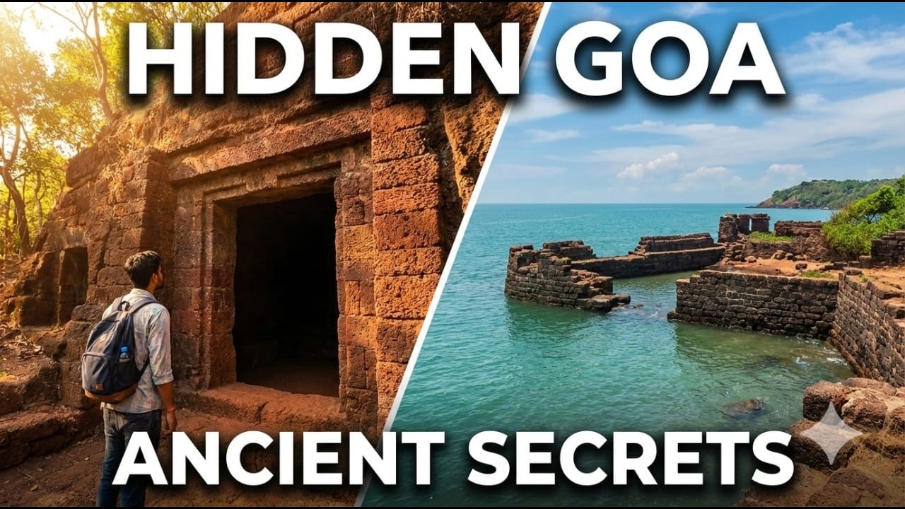 Vlog 2 | Goa Velha to Gopakapattana Port | Ancient Rock-cut Cave |Mith_re_baba