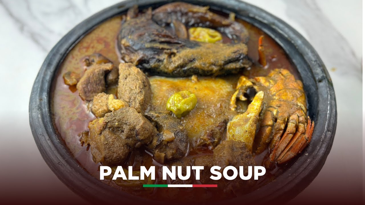 GHANAIAN PALMNUT SOUP RECIPE (Easy way to make Palmnut Soup)
