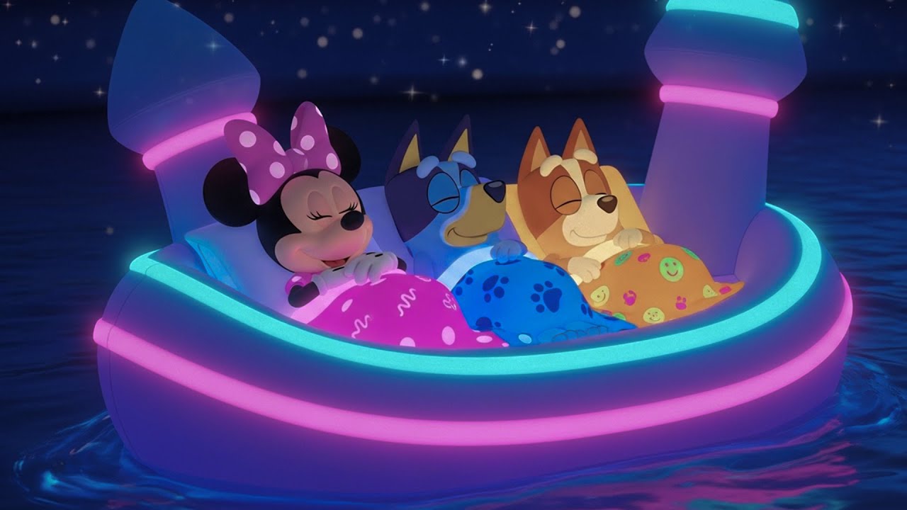 Bluey & Friends Nighttime Boat Ride | Soft Piano to Unplug, Exhale & Drift Off Effortlessly 🎵