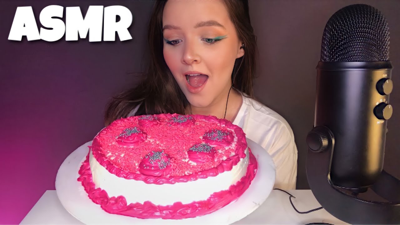 ASMR BOLO DE FESTA DE LEITE NINHO TRUFADO MUKBANG BRASIL (Sons de Mastigação) PTBR
