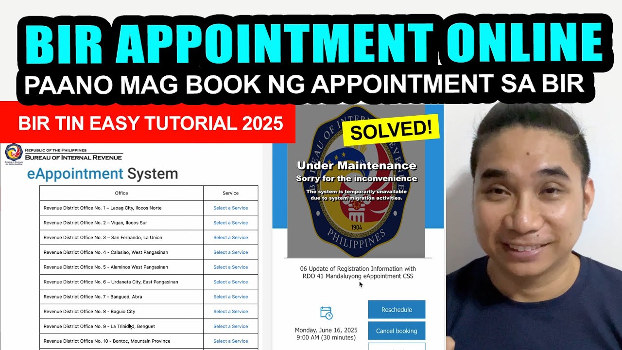 BIR ONLINE APPOINTMENT FOR TIN NUMBER 2025 | PAANO MAG BOOK ONLINE APPOINTMENT SA BIR
