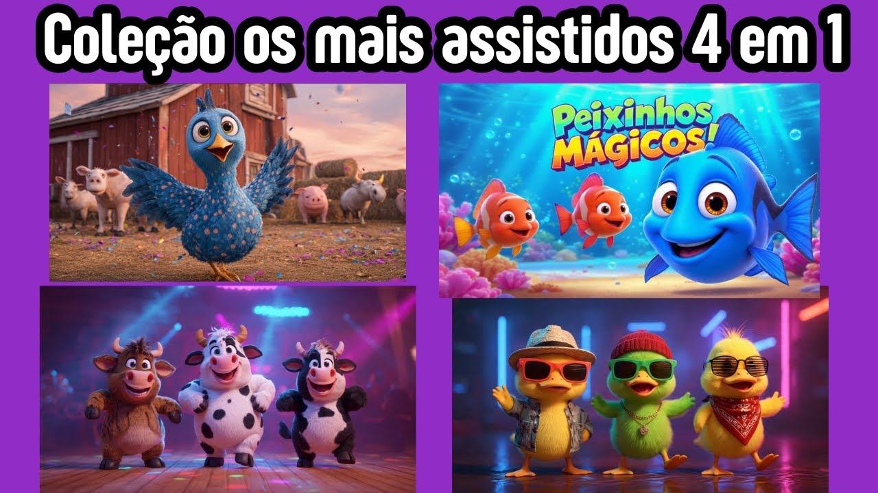 Os 4 vídeos divertidos mais assistidos (Música infantil kids) #heitoremirellakids 