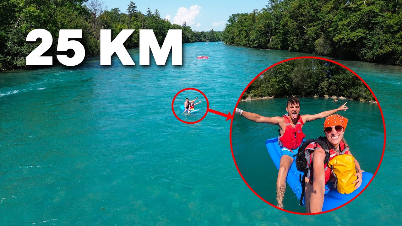 SUL FIUME CON UN MATERASSINO - DA THUN A BERNA