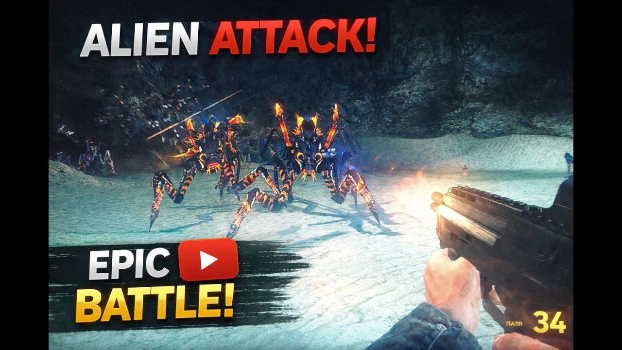 ALIEN ATTACK! 😱 Epic Survival Battle in the Cave (Insane FPS Gameplay