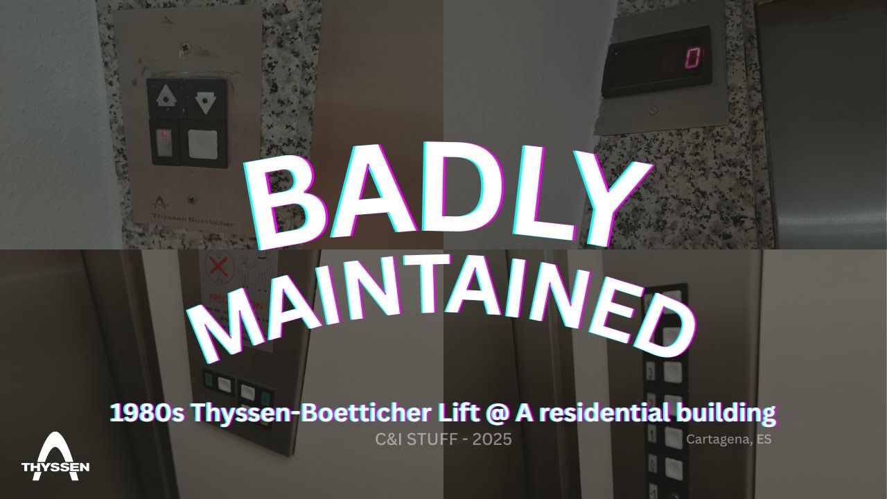 BADLY MAINTAINED :( | 1980s Thyssen-Boetticher Lift @ A residential building - Cartagena, ES