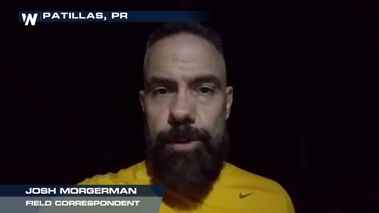 Josh Morgerman Gets into Position for Hurricane Maria