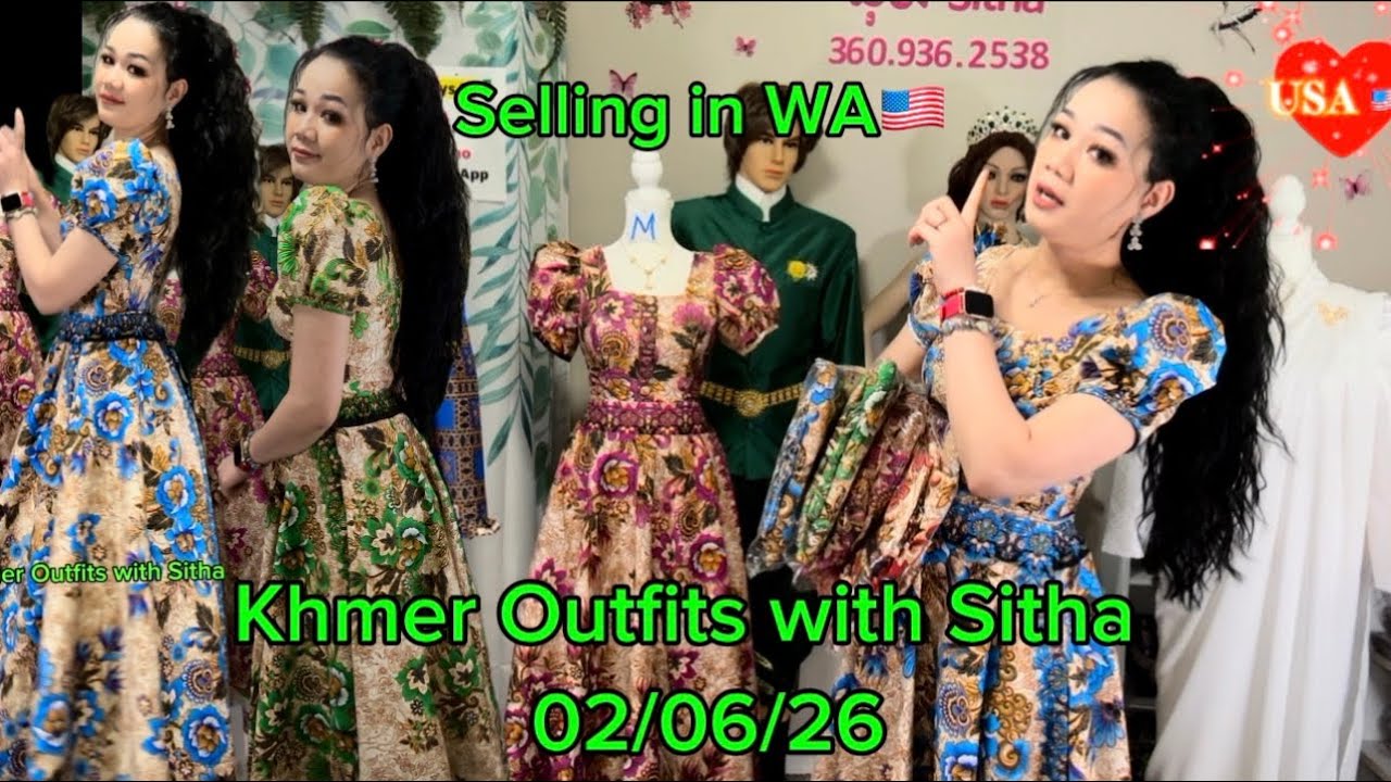 Beautiful Outfit🥰💗Selling in WA🇺🇸 Shipping to all the states. 02/06/26 #khmeroutfitswithsitha 